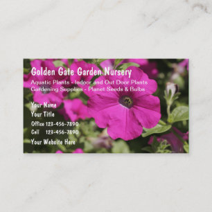 Cartes de visite de pépinière de jardin