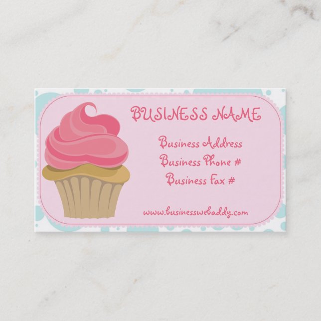 Cartes de visite de petit gâteau de boulangerie (Devant)