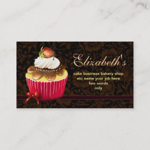 cartes de visite de petit gâteau de boulangerie