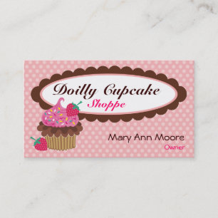 Cartes de visite de petit gâteau de Doilly