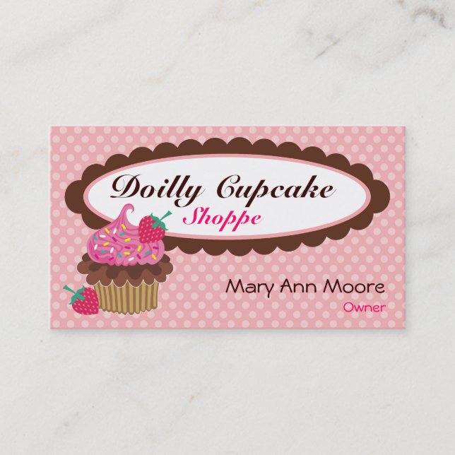 Cartes de visite de petit gâteau de Doilly (Devant)
