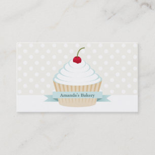Cartes de visite de petit gâteau givrés par blan