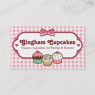 Cartes de visite de petits gâteaux de guingan