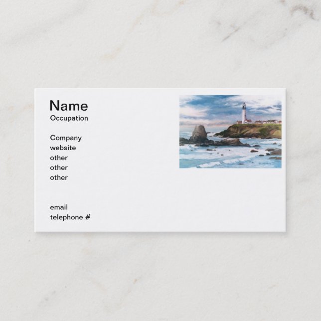 Cartes de visite de phare de point de pigeon (Devant)