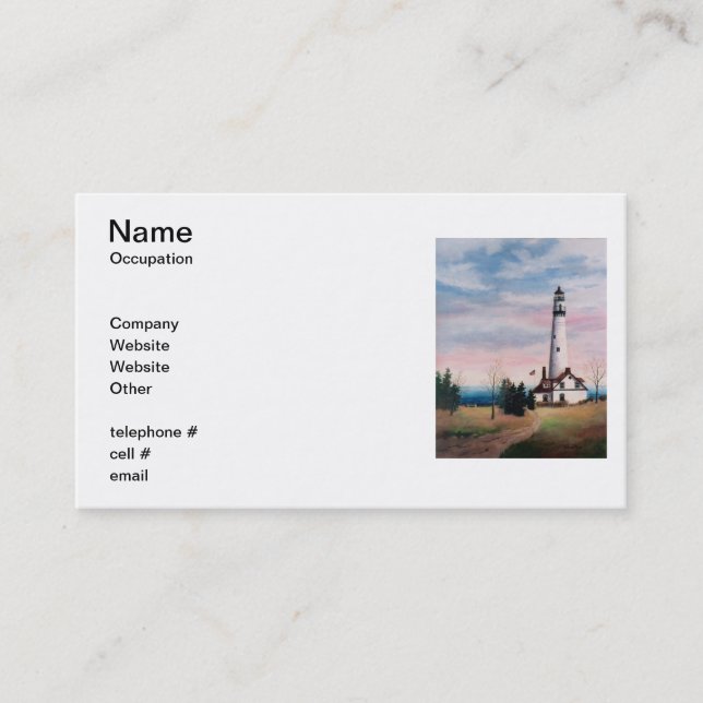 Cartes de visite de phare de point de vent (Devant)