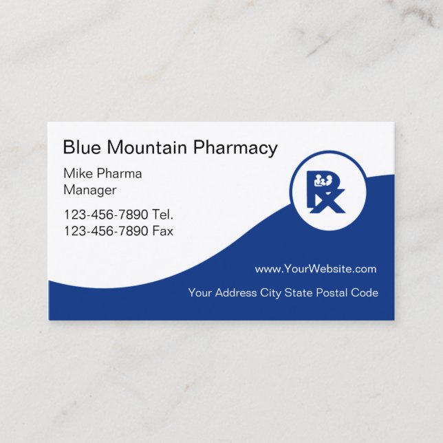 Cartes de visite de pharmacie (Devant)