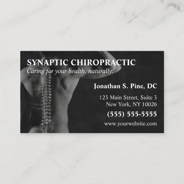 Cartes de visite de photo de chiroprakteur (Devant)