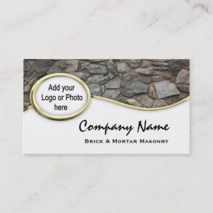 Cartes de visite de photo de logo de roche de