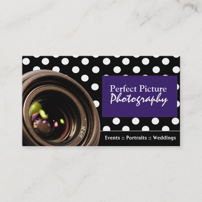 Cartes de visite de photographie de point de polka (Devant)