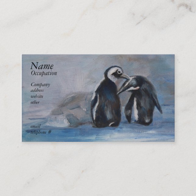 Cartes de visite de pingouin (Devant)