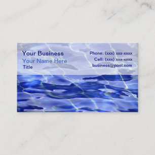 Cartes de visite de piscine
