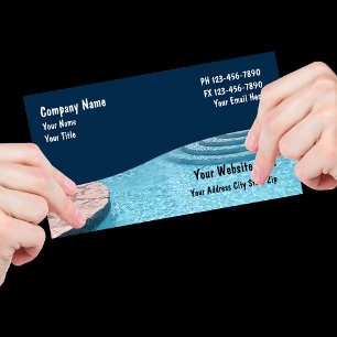 Cartes de visite de piscine