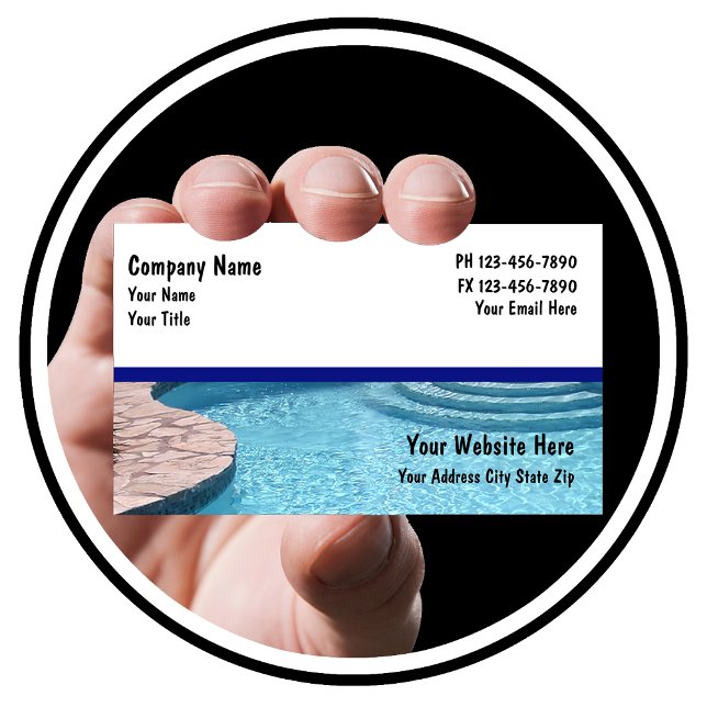 Cartes de visite de piscine (Créateur téléchargé)