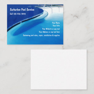 Cartes de visite de piscine