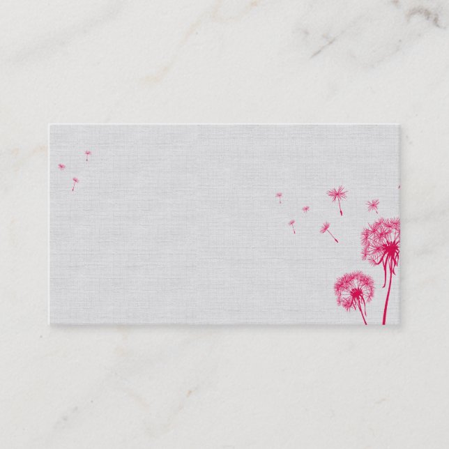 Cartes de visite de pissenlit (Devant)