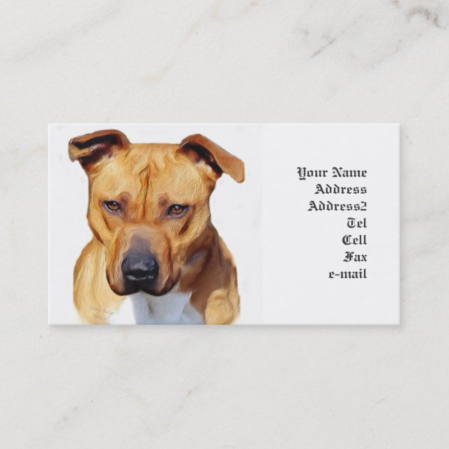 Cartes de visite de Pitbull (Devant)