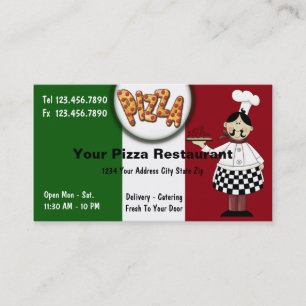 Cartes de visite de pizza