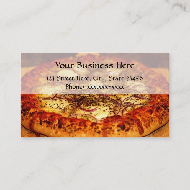 Cartes de visite de pizzeria de pizza (Devant)