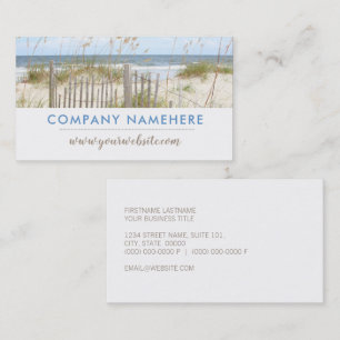 Cartes de visite de plage