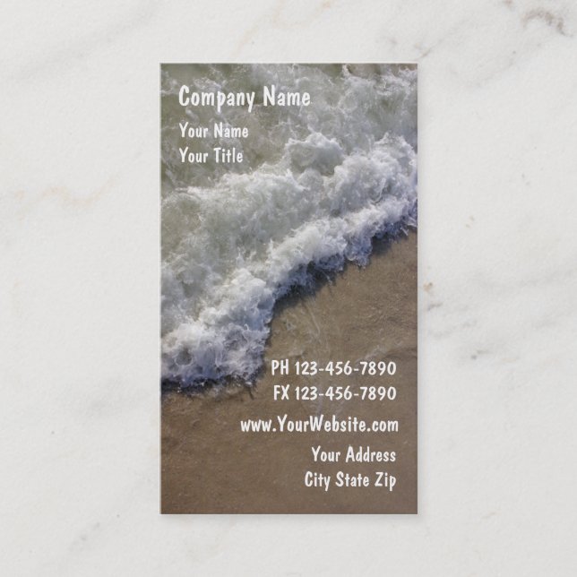 Cartes de visite de plage (Devant)