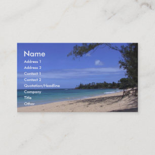 Cartes de visite de plage