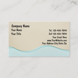 Cartes de visite de plage