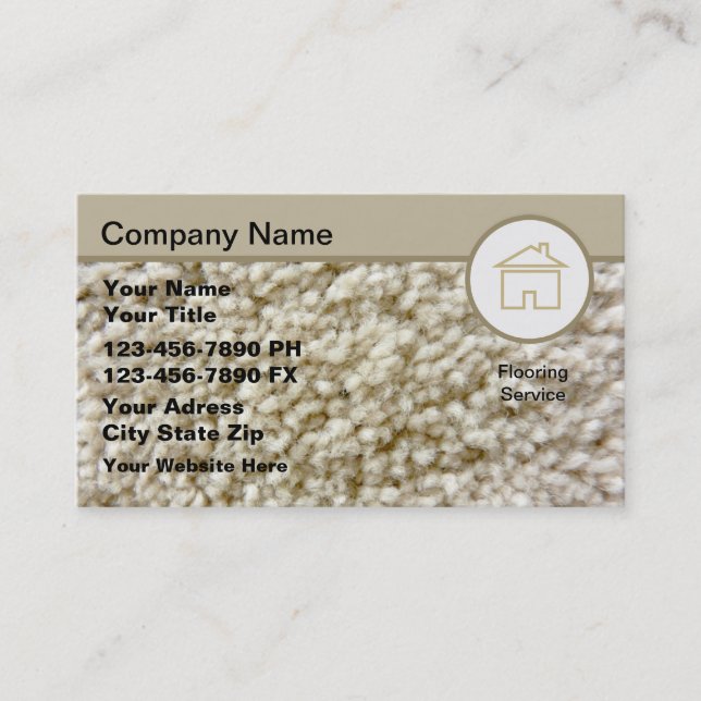 Cartes de visite de plancher (Devant)