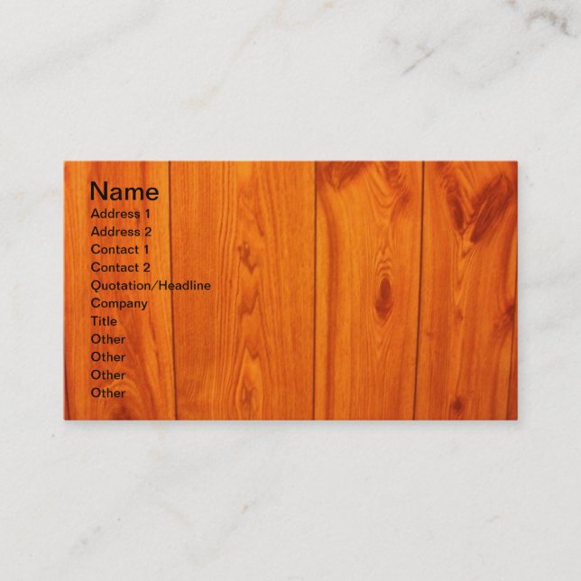 Cartes de visite de plancher de bois dur de (Devant)
