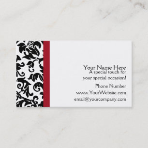 Cartes de visite de planificateur de mariage