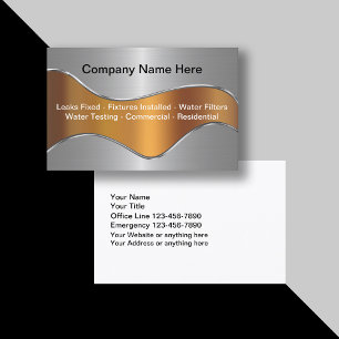 Cartes de visite de plombier