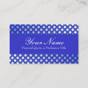 Cartes de visite de points de polka de gelée bleue