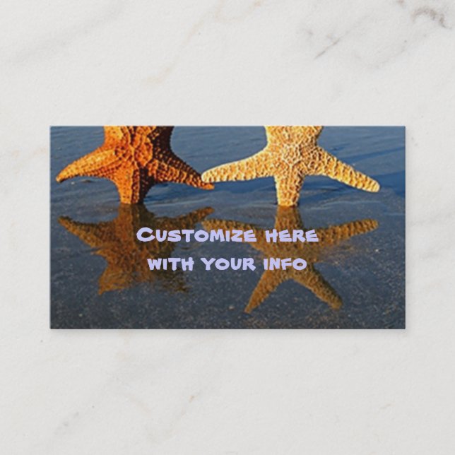 Cartes de visite de poisson Starfish (Devant)