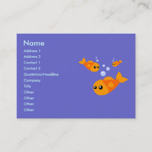 Cartes de visite de poissons mignons