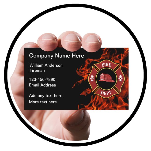Cartes de visite de pompiers (Créateur téléchargé)