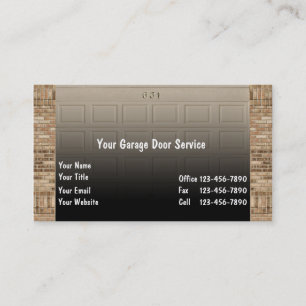 Cartes de visite de porte de garage