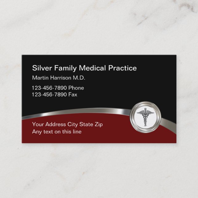Cartes de visite de pratique familiale Médicale cl (Devant)