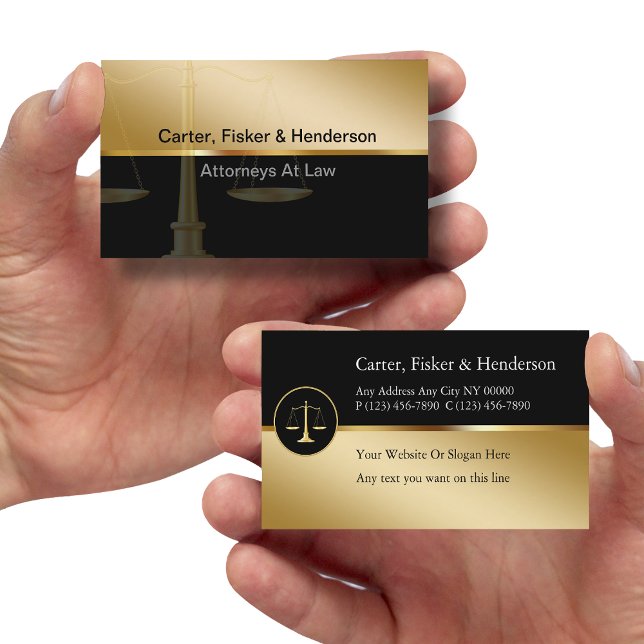 Cartes de visite de procureur classiques (Créateur téléchargé)