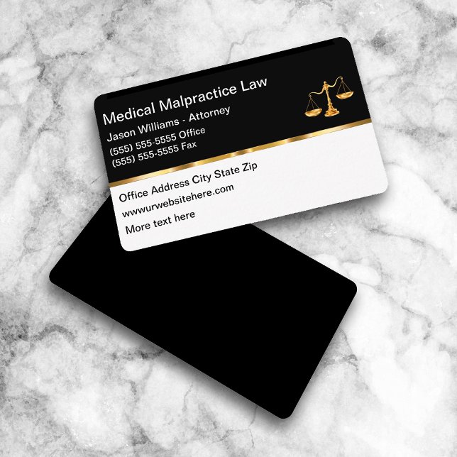 Cartes de visite de procureur Médicale de mauvaise (Créateur téléchargé)