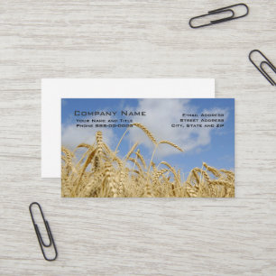 Cartes de visite de producteur de blé