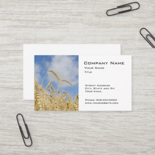 Cartes de visite de producteur de blé