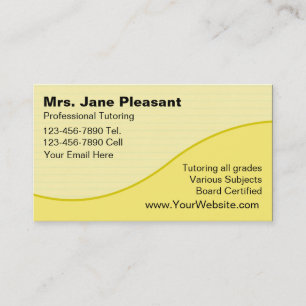 Cartes de visite de professeur