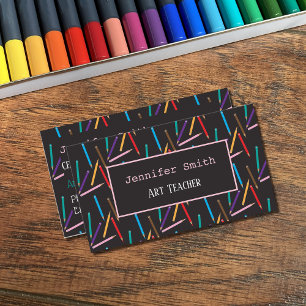 Cartes de visite de professeur d'art à double face