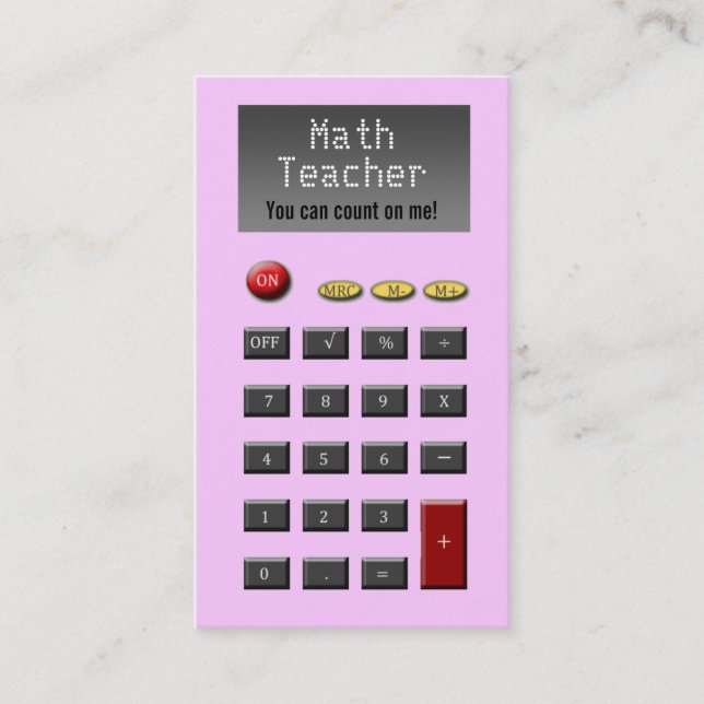 Cartes de visite de professeur de maths (Devant)