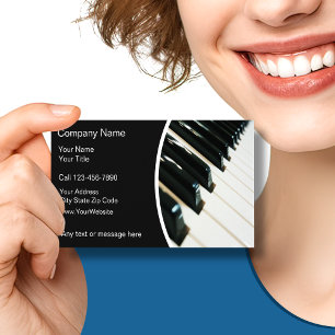 Cartes de visite de professeur de musique