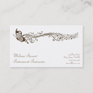 Cartes de visite de professeur de musique de