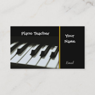 CARTES DE VISITE DE PROFESSEUR DE PIANO