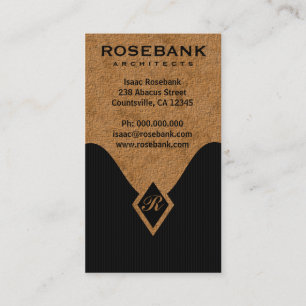 Cartes de visite de professionnel de monogramme