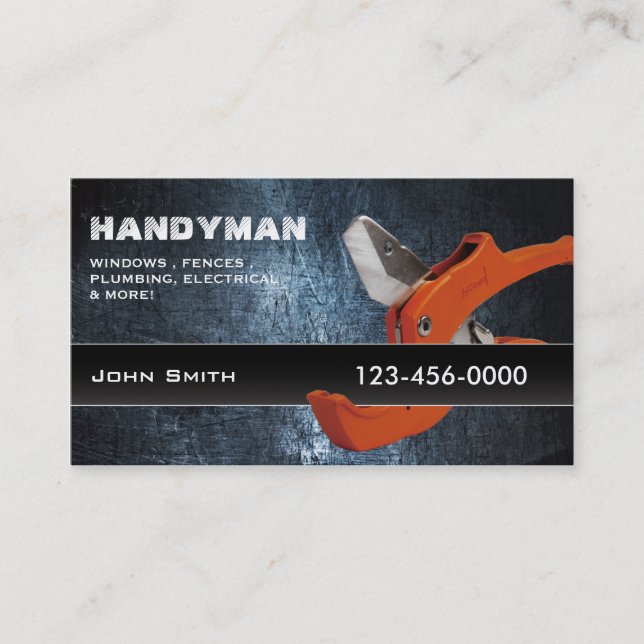 Cartes de visite de professionnel de réparation de (Devant)