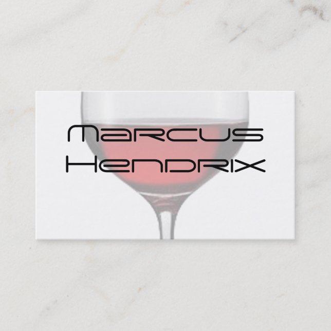 Cartes de visite de professionnel de vin rouge (Devant)