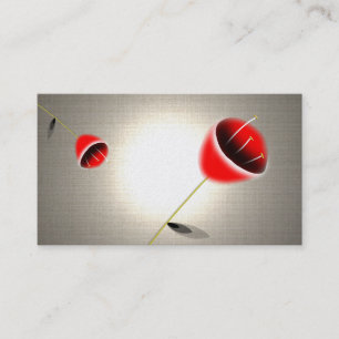 Cartes de visite de profil de designer or Poppy